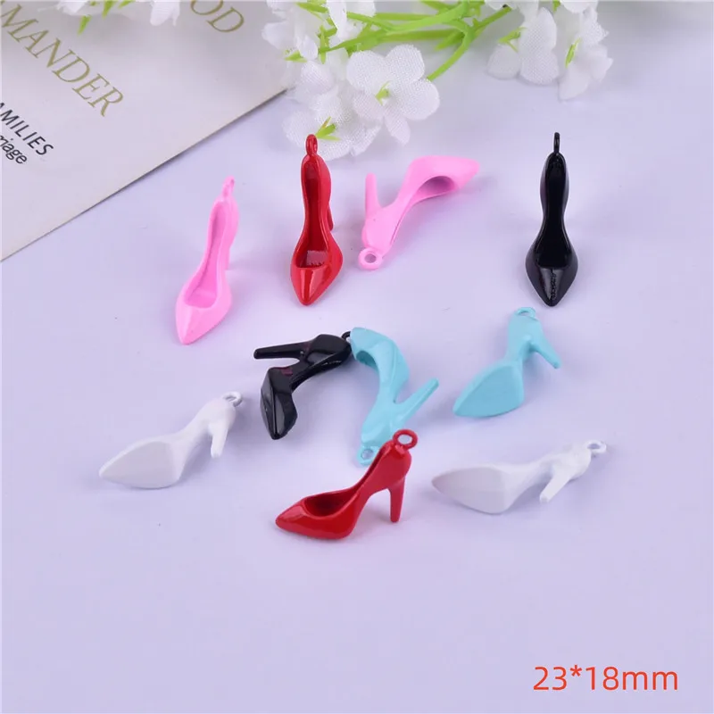 MIx 10pcs/pack 3D High-shoes Metal Charms  Pendant Jewelry Making Craft DIY