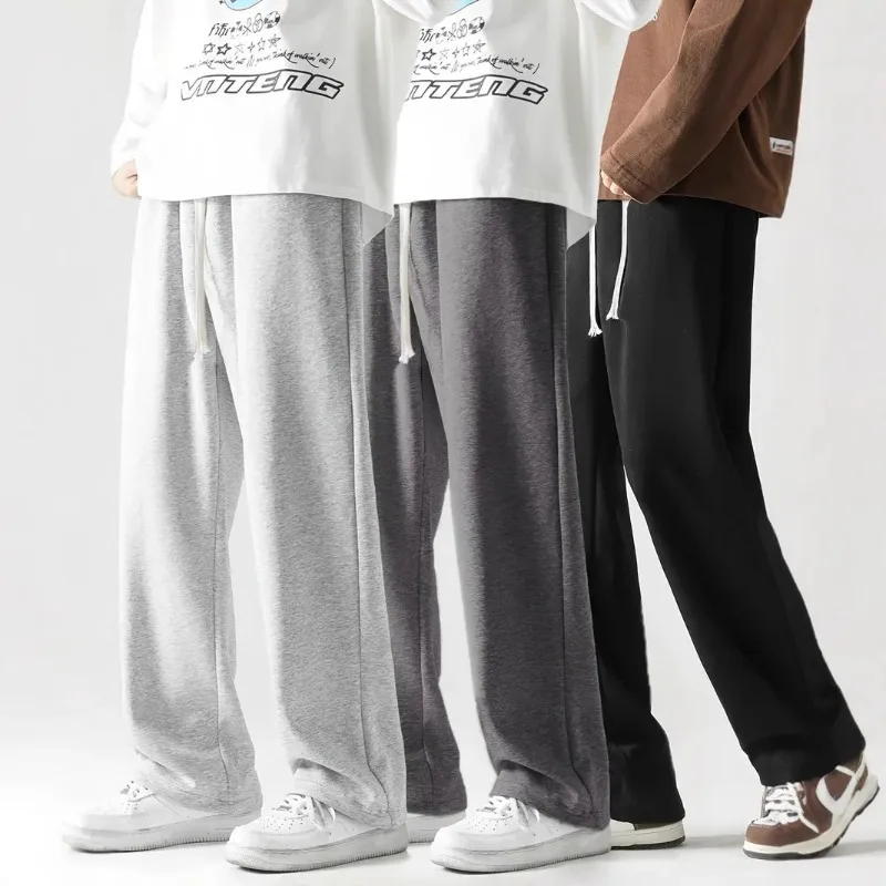 

2025 Hong Kong Style Trend Straight Leg Casual Pants Men's Spring and Autumn Loose and Versatile Wide Leg Long Pants Ins Trend