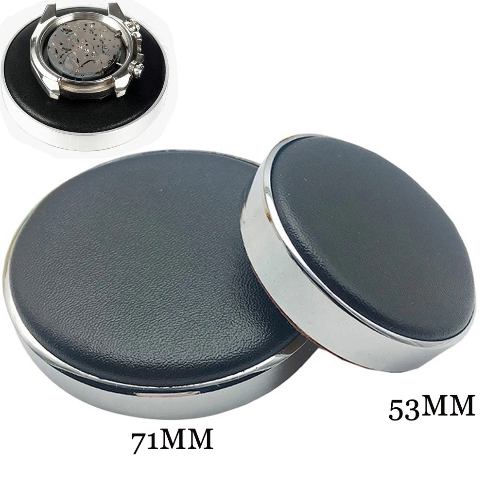 

53MM 71MM 1PCS Watch Jewelry Movement Casing Cushion Pad Leather Protecting Holder Professional Watch Repair Tool Accessory