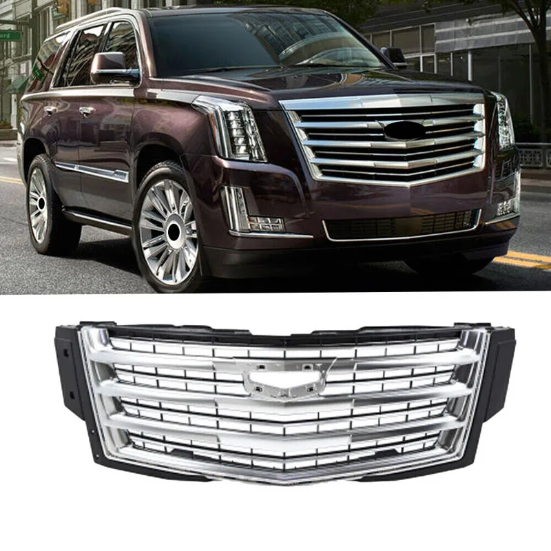 Factory Sale Car Body Kit Front Bumper Grille Chrome Grill For Cadillac Escalade 2015 - 2020 Platinum Type