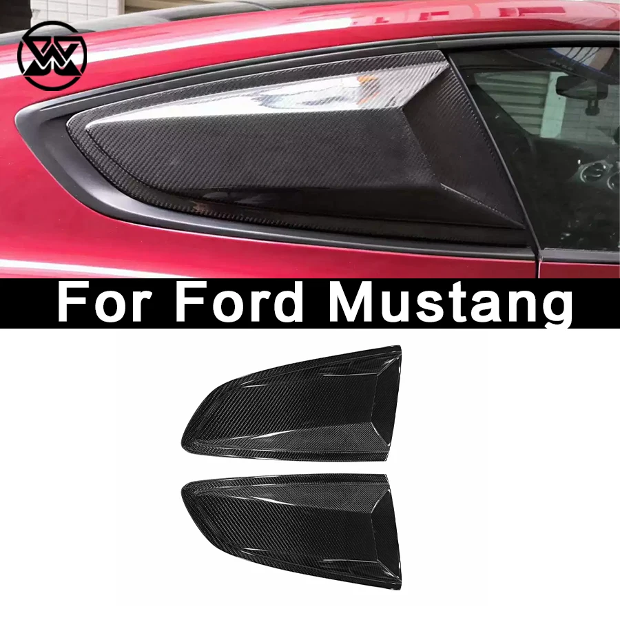 

Rear Window Louvers For Ford Mustang ROBOT Style Carbon Fiber Side Tuyere Louvers Vent Window Blinds Robot Style Body Kit