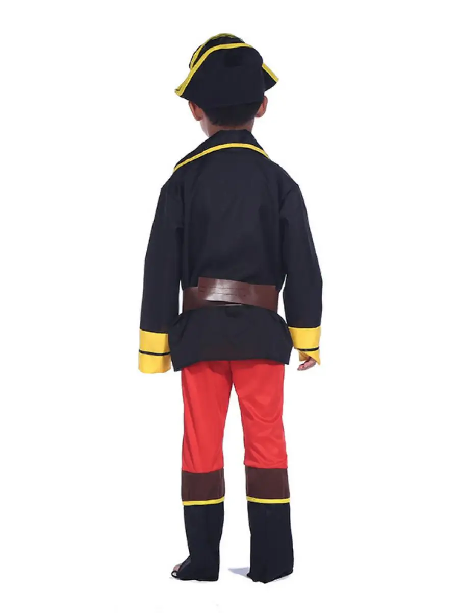 Conjunto de disfraz de pirata loween Ja, ropa de plang de rol para niños y niñas, Material de poliéster para baile de máscaras Par