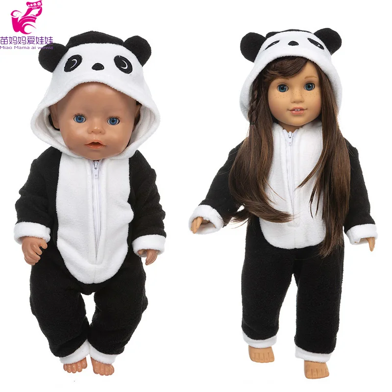 Baby Doll Clothes Animal Panda Romper 40cm Nenuco Ropa Y Su Hermanita 18 Inch Girl Doll Unicorn Clothes