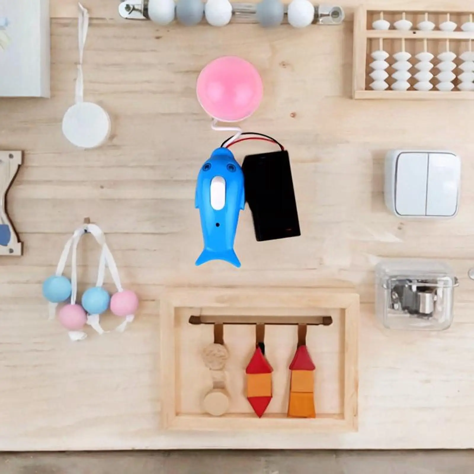 바쁜 보드 부품, 휴대용, 실습 능력, 스위치 라이트, 유치원 학습, 조기 교육 감각 보드 DIY 장난감 부품