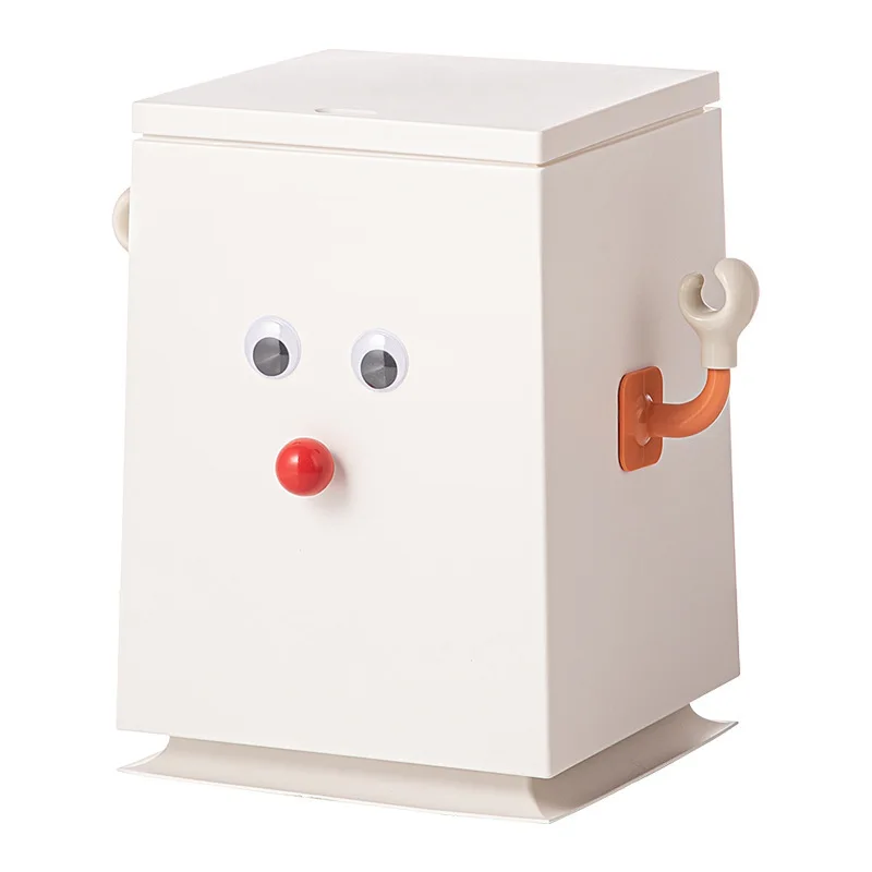 Drücken Sie den Mülleimer, hochwertiges und großes Haushalts-Cartoon-Wohnzimmer, groß mit Deckel, kreative und niedliche DIY-Hygiene