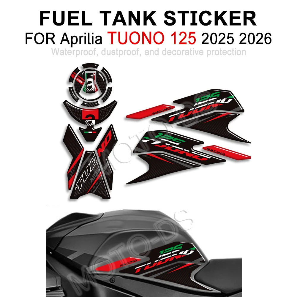 

For Aprilia TUONO 125 Motorcycle Tank Pad TankPad 3D Bike Cap Grips Gas Fuel Kit Knee Stickers Decals Protection TUONO125