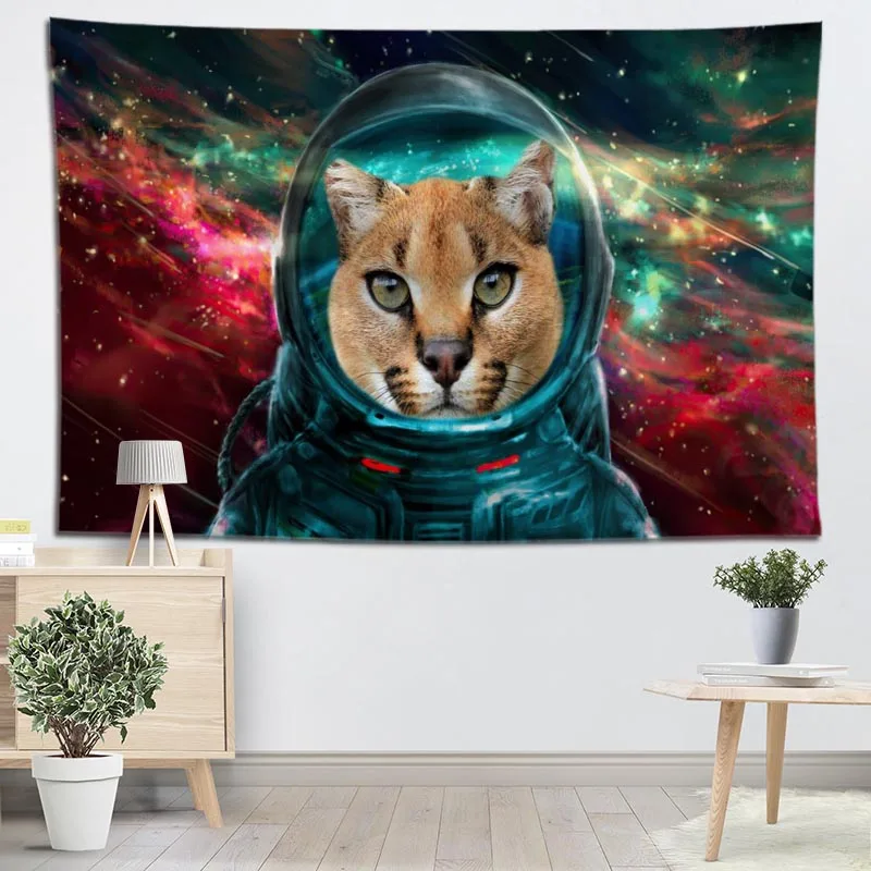 New Arrival Caracal Funny Tapestry Home Decorative Tapestries Beach Towel Yoga Mat Blanket Table Cloth Wall Tapestry 0905