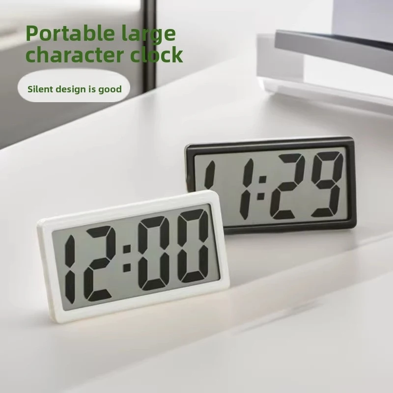 Creative Small Desktop Alarm Clock Portable Mini Digital Clock with Simple Design for Students Desk Decoration Home Office Use