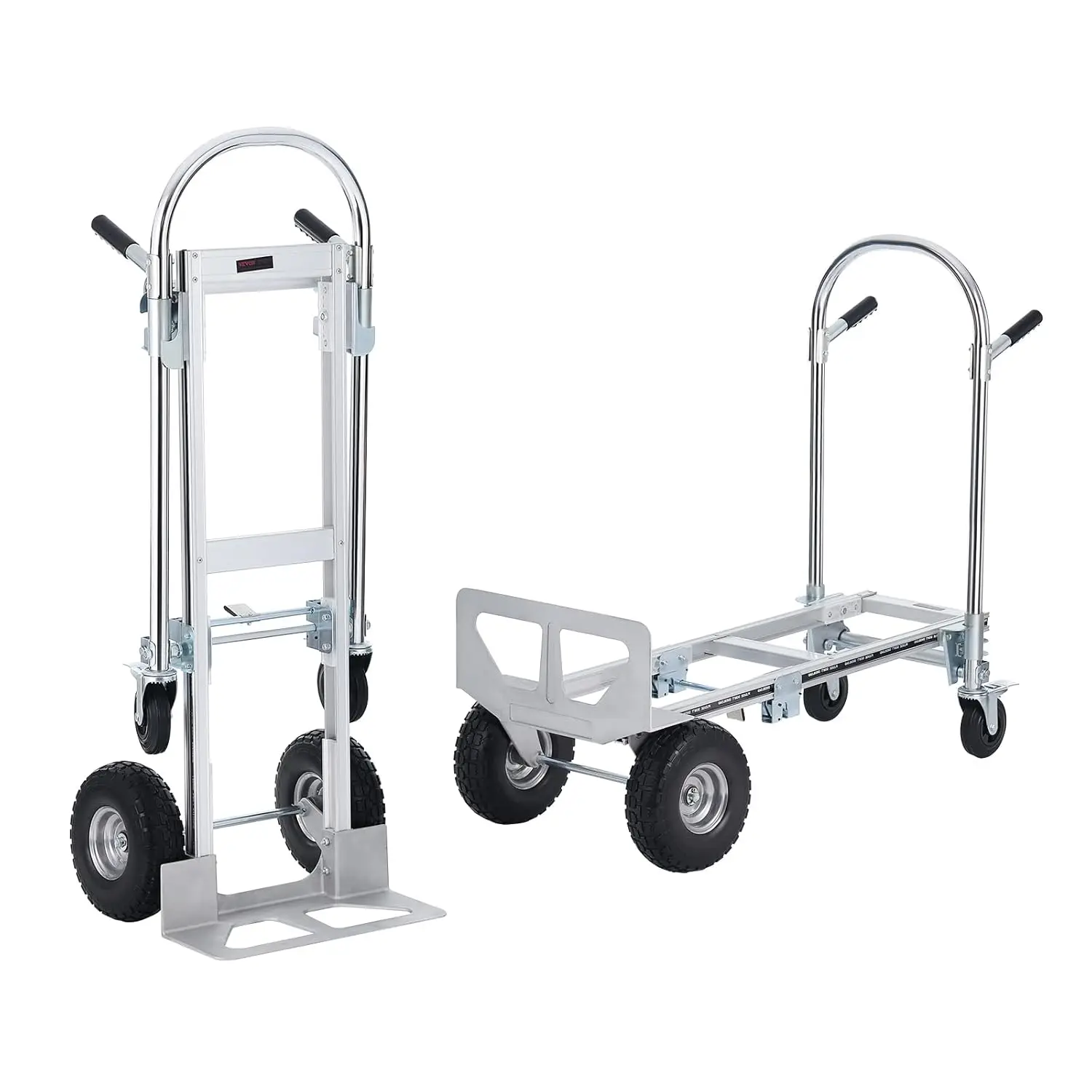 

Aluminum Folding Hand Truck, 2 in 1 Design 1000 lbs Capacity, Heavy Duty Industrial Collapsible cart