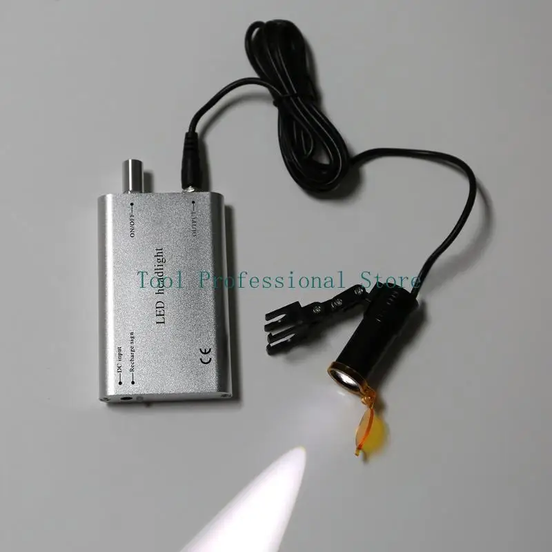 57QF Rechargeable 5W Headlight with Filter for Dental Loupe Dental Lab Loupe Binocular Magnifier Easy Operation Protable