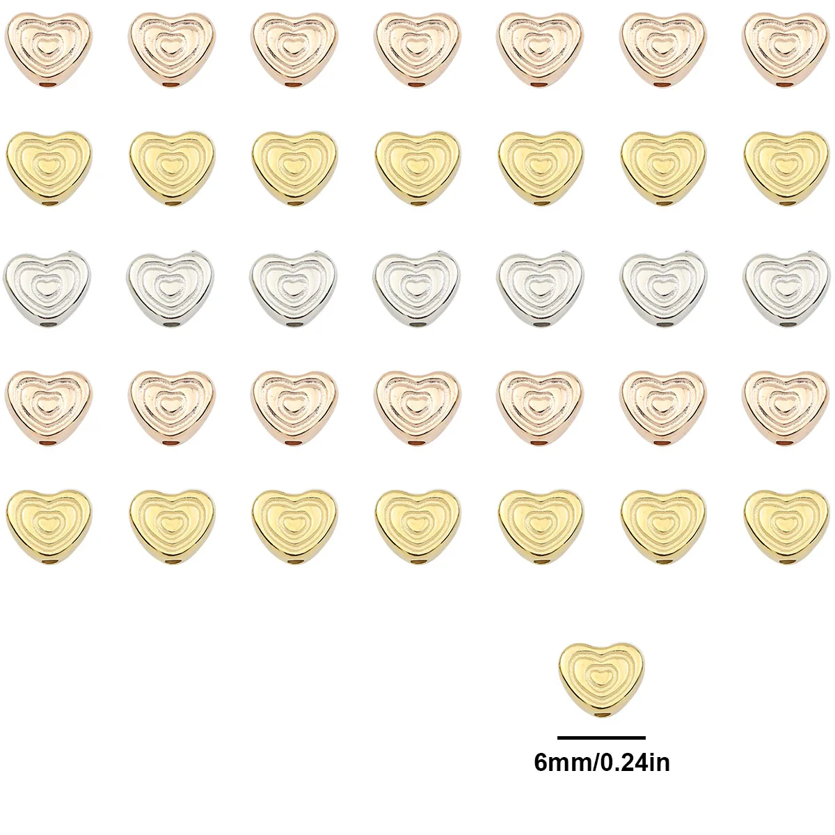 6MM 95-480PCS Double Love Heart Shape Multicolour CCB Material Loose Beads Spacers For Jewelry Making DIY Bracelet Accessories