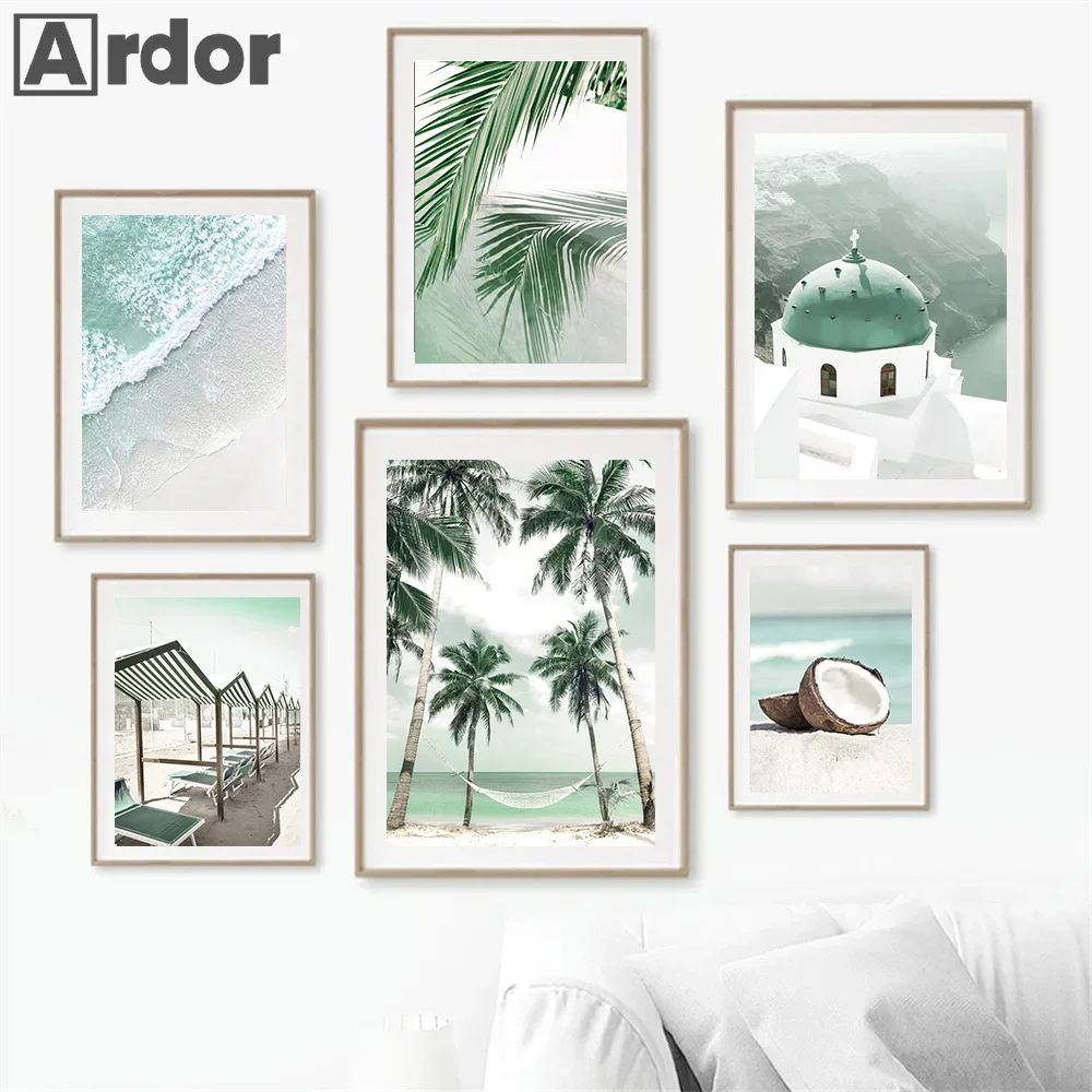 Fresh Summer Tropical Ocean Beach Shell Wall Art Canvas Painting Posters And Prints Aesthetic Pictures Living Room Home Decor