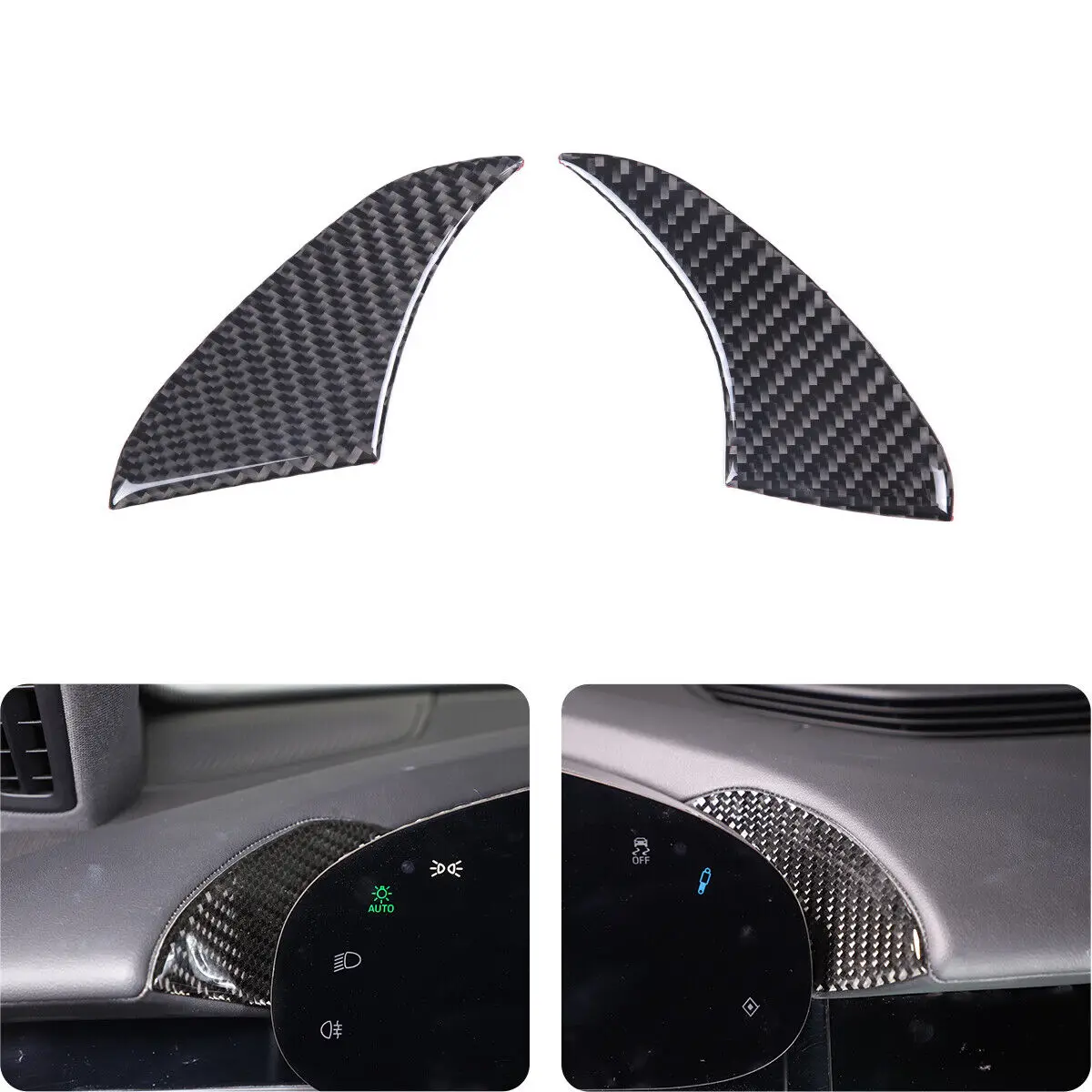 

Carbon Fiber Dashboard Side Decoration Panel For Porsche Taycan 2019-2022