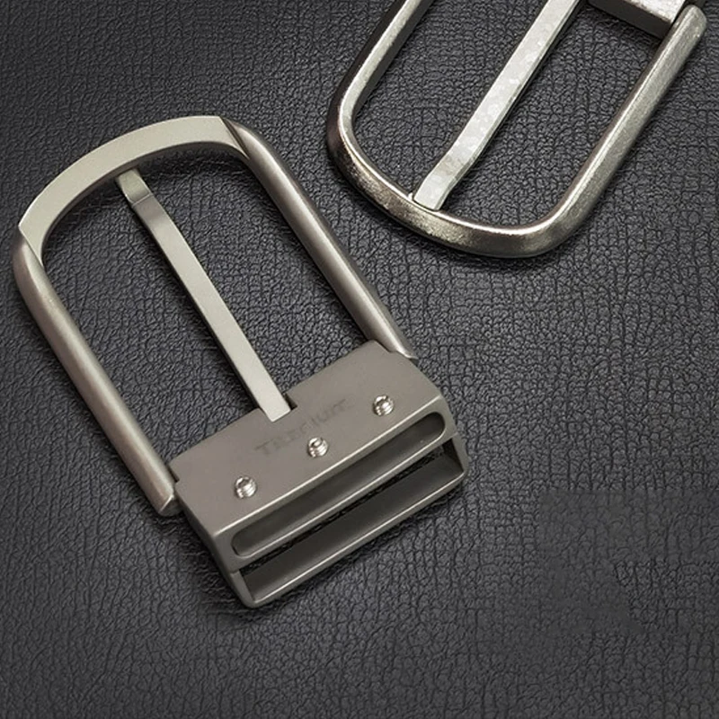 I-souled Casual Solid Titanium Clamp Closure Buckles Belt Easy to Change  Suitable 3.5 Cm and 3.8 Cm Wide Replacement Belt