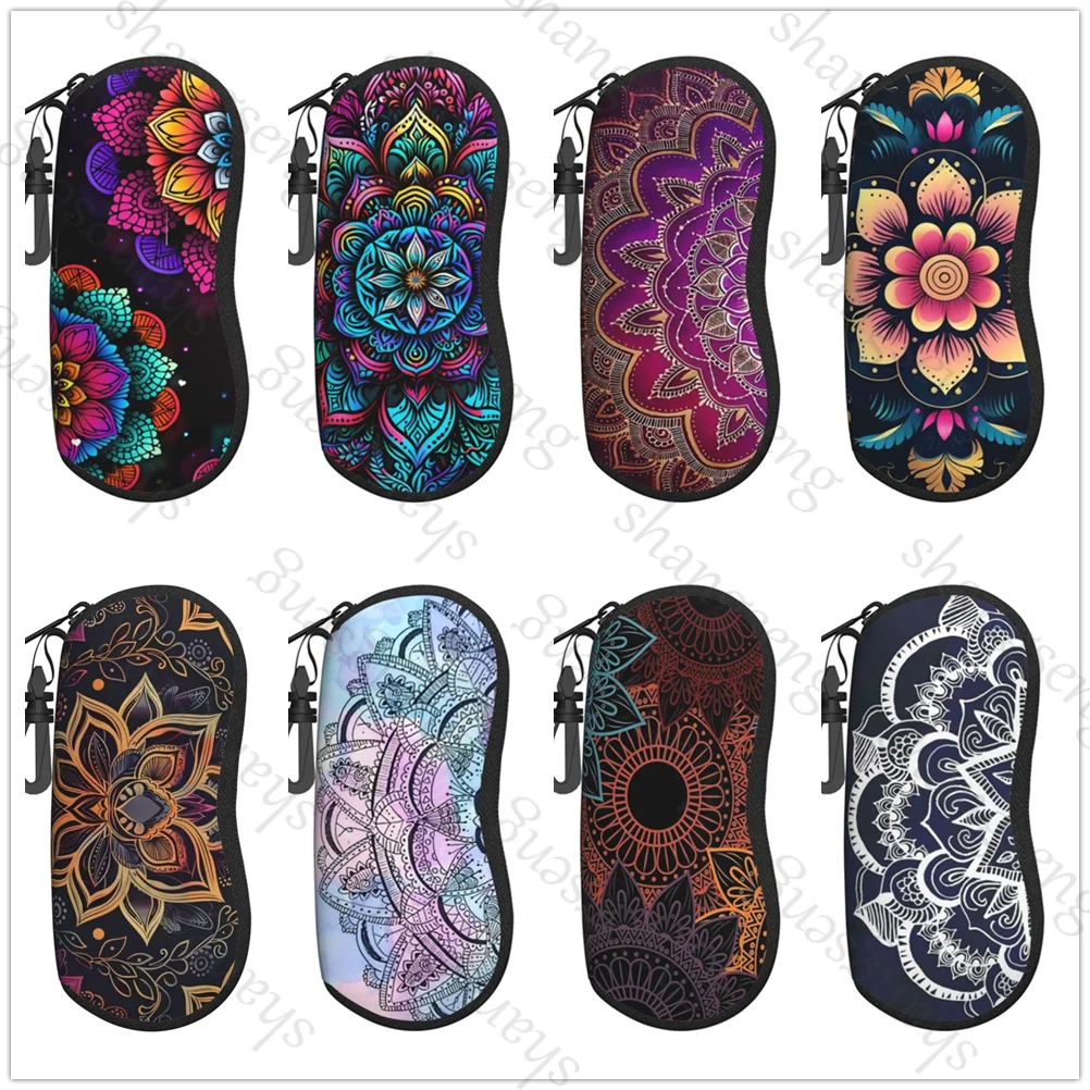 

Vintage mandala Printed pattern Glasses Case Portable zipper soft-shell is suitable for cosmetics storage Glasses case