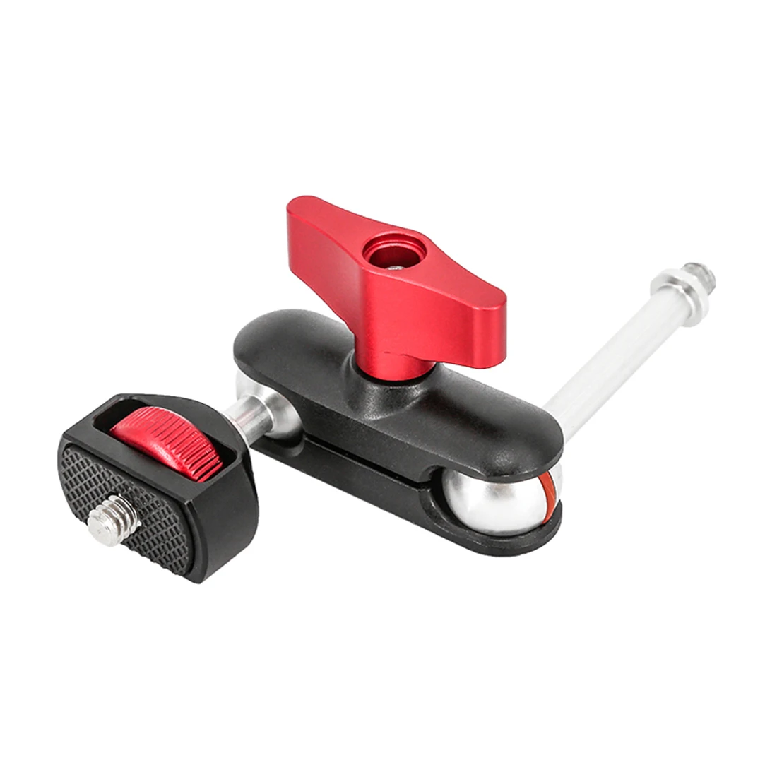 360-Stativ-Adapter für Magic Arm, Dual-Kugelkopf, 1/4 Zoll Schraube, Gelenkanschluss für Kamerakäfig, Monitorständer, LED-Lichthalter – Detail 24