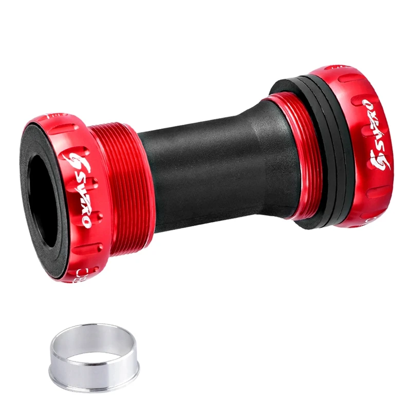 SWTXO BB68 BB73 Ceramic Bearing Bottom Bracket Threaded BB BSA 68/73Mm For 22Mm 24Mm MTB Road Bike Cranksets