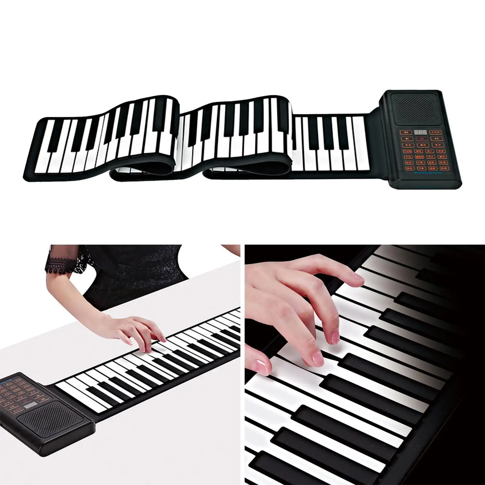 Roll up 88 Keys Piano Keyboard Roll up Piano 128 Rhythms for Living Room