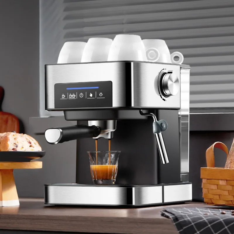 

Coffee Makers Nordic Italian Style Household Small Semi Automatic High-pressure Steam Frothing Office 20 Bar Stainless Steel