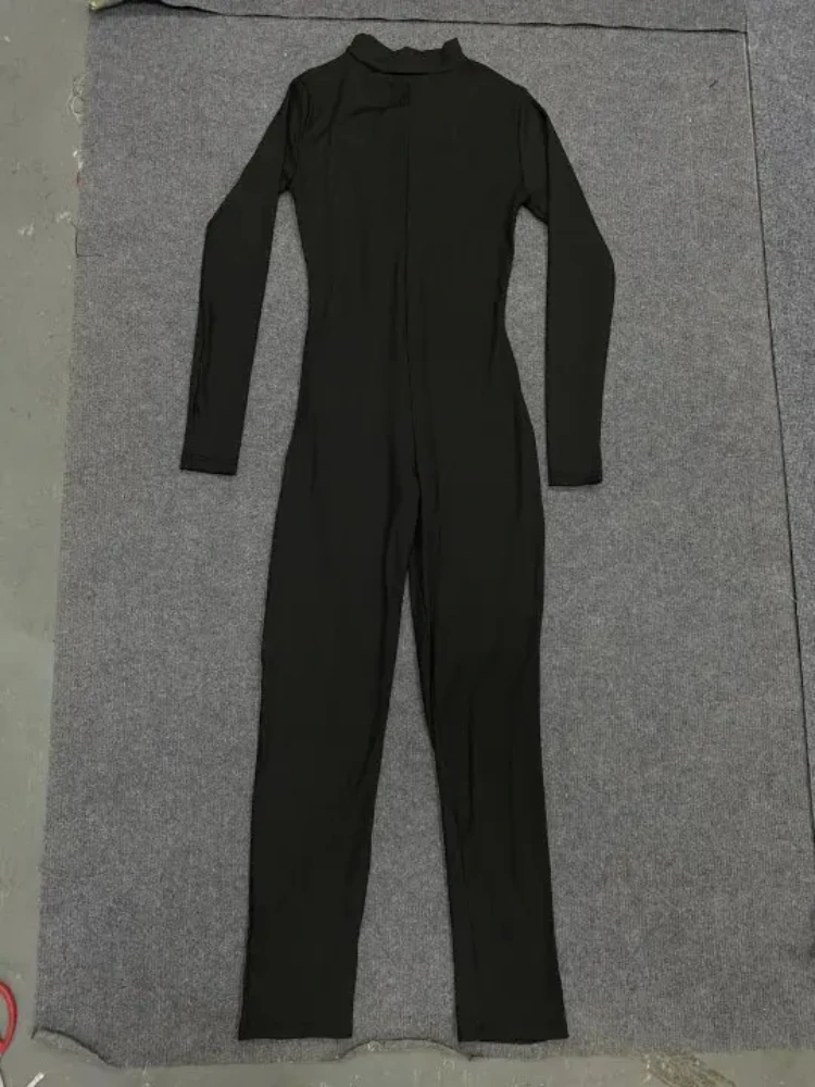 Modieuze sexy slanke casual jumpsuit harajuku esthetische retro effen punk rits jumpsuit y2k streetwear gothic klassieke bodysuit