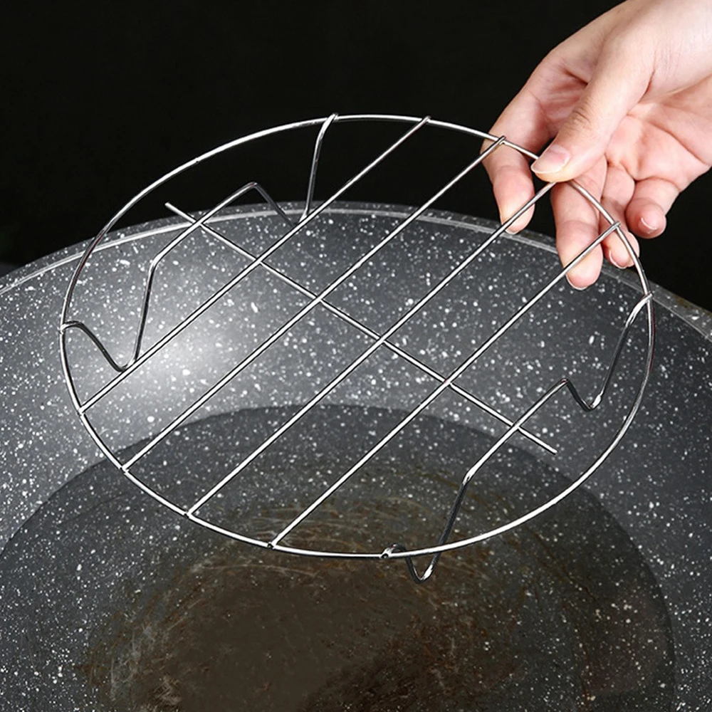 1/2/3PCS Stainless Steel Steamed Grill Air Fryer Accessories Cooking Steaming Racks for Steaming Vegetables Rice Racks for