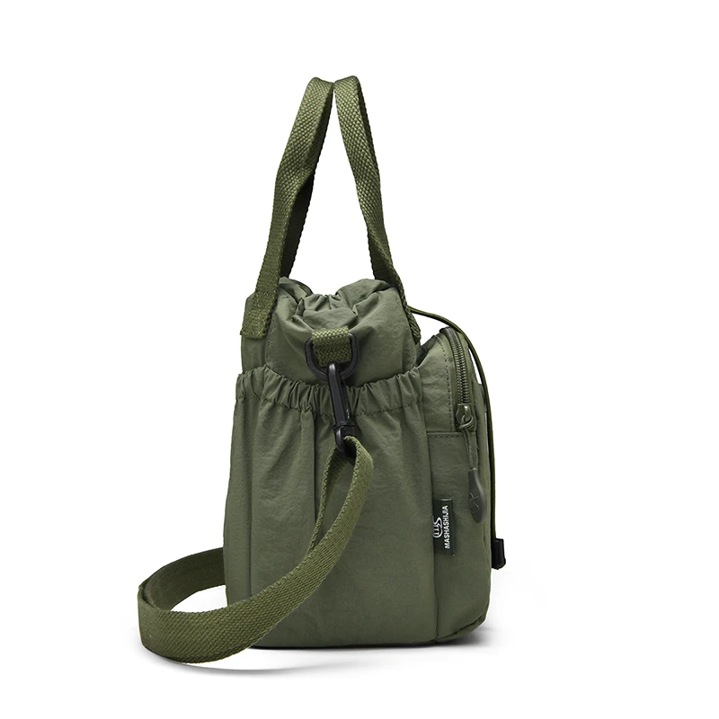 Tragbare Wasserflaschentasche mit Kordelzug, Kleine Handtasche mit Handyfach und Verstellbarem Schultergurt für Reisen und Spaziergänge – Detail 16