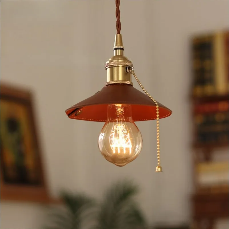 American Retro Pastoral Style E27 Pendant Light Bedroom Bedside Homestay Restaurant Dressing Table