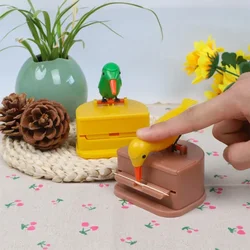 Creative Toothpick Holder Cartoon Small Bird Toothpick Container Press Toothpick Dispenser Storage Box Automatic Kitchen