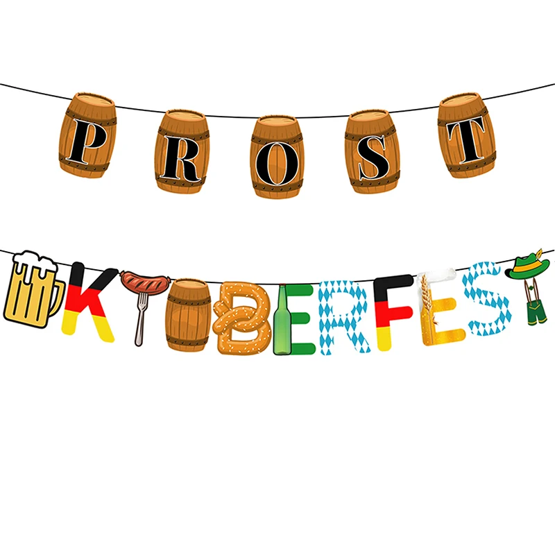 

JOYMEMO Oktoberfest Party Decorations Prost Oktoberfest Letter Banner The Munich Oktoberfest Beer Festival Party Decor Supplies