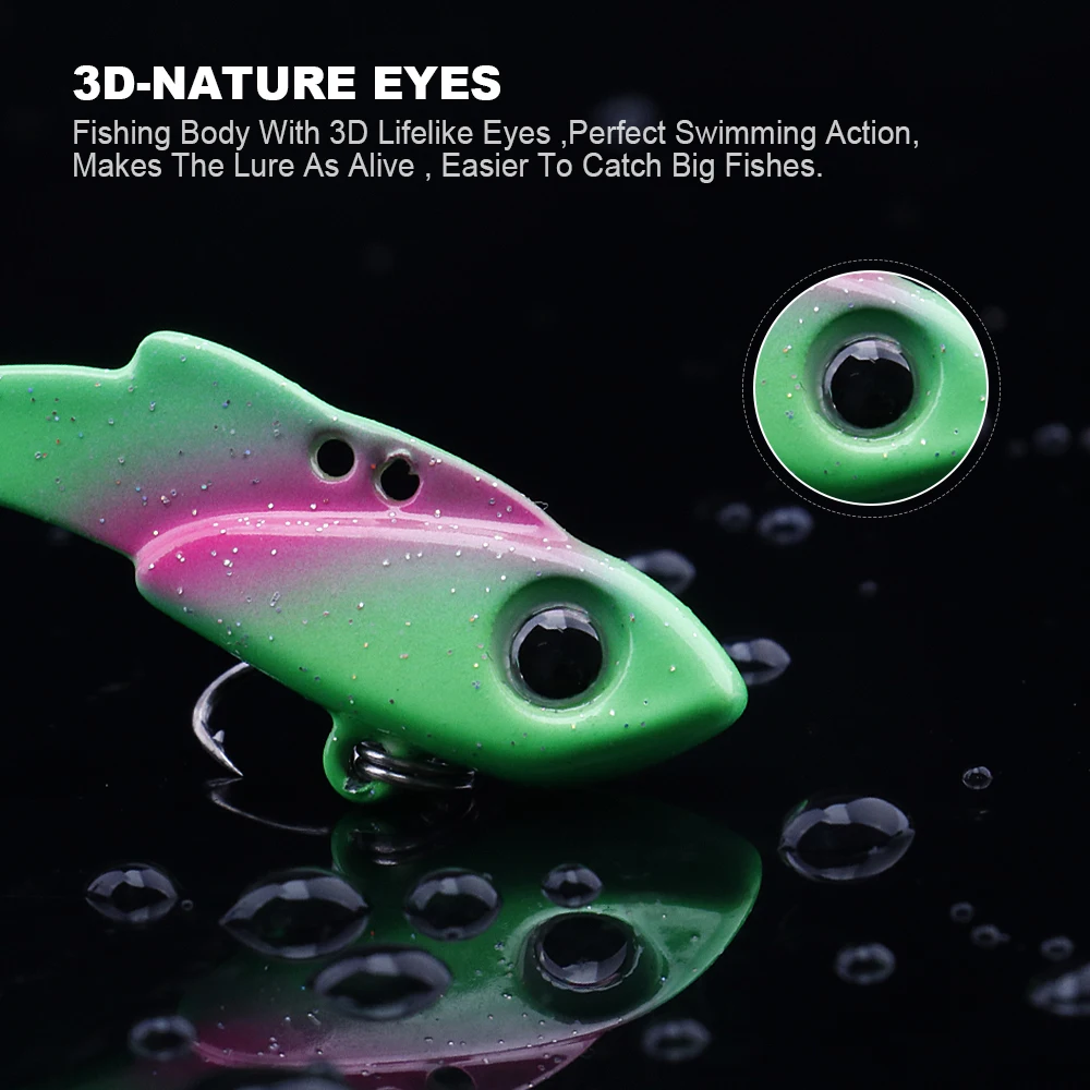 VTAVTA المعادن VIB الصيد إغراء 3.5 جرام/5 جرام/7 جرام ملعقة تهزهز الاهتزاز كرانكبيت باس الاصطناعي الطعم الثابت سويم الشتاء Pesca معالجة