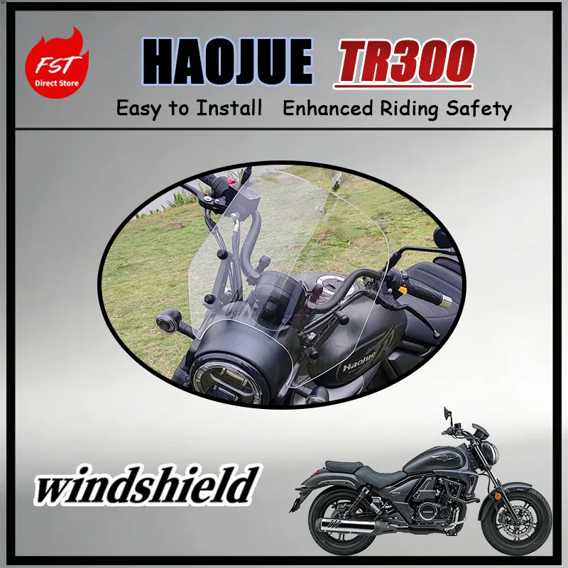 FOR Universal Fit Haojue TR300 Motorcycle Wind Shield City & Highway Efficient Bug Gravel Road Splash Blocker