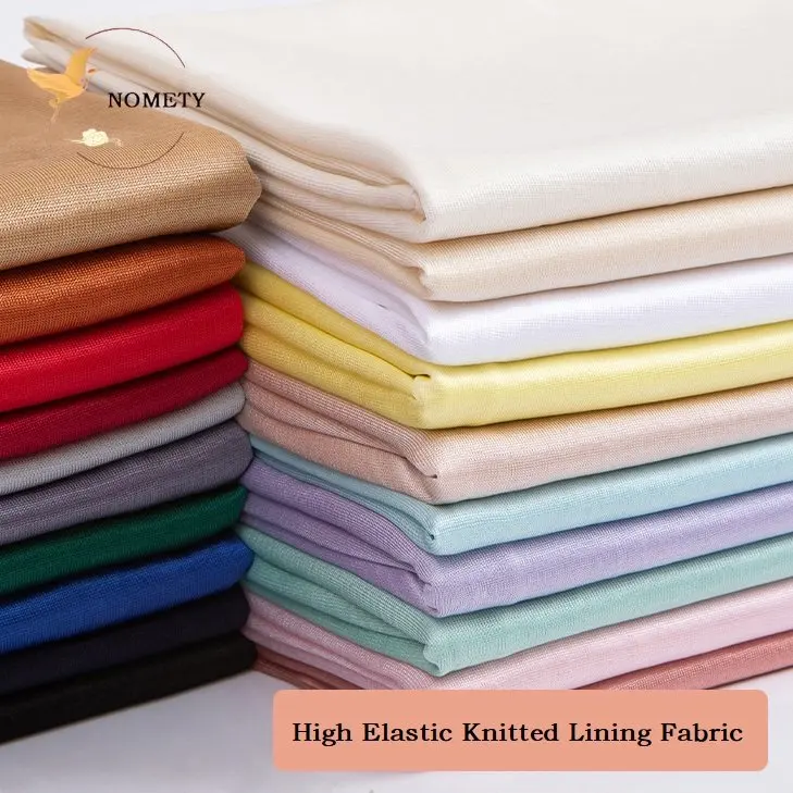 High Elastic Knitted Lining Fabric Plain Stretch Summer Thin Cloth For Sewing Chiffon Dress Skirt Blouse Interlining 160*100cm