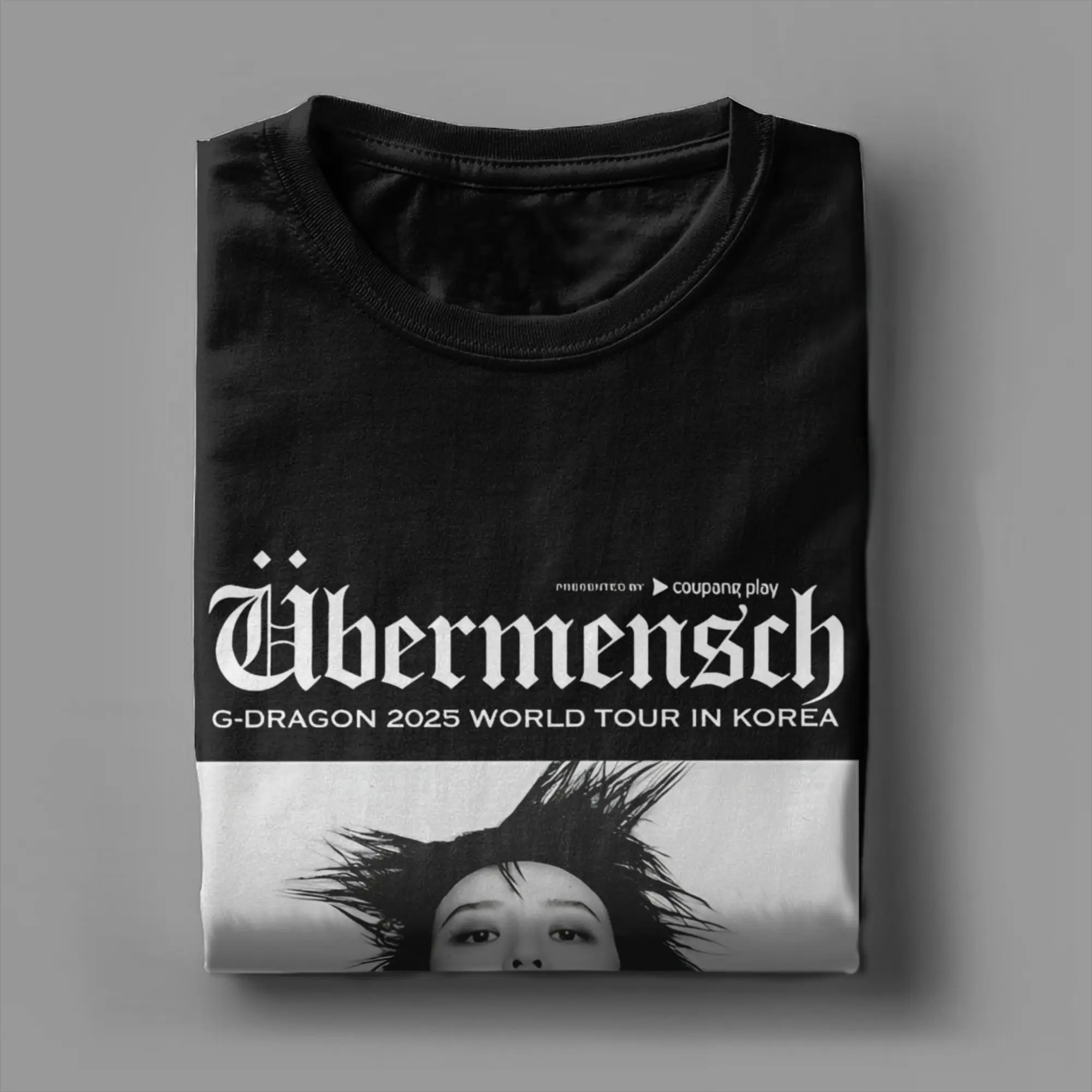 Camiseta vintage g-dragons me dê übermensch novo ablum 2025 camisetas de algodão puro para homem y2k retro solto manga curta topo t