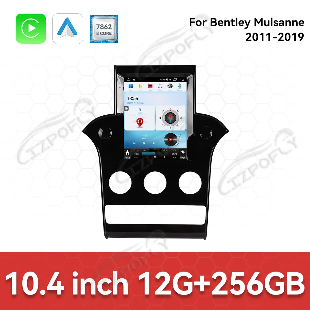 10.4 Inch Screen Car Stereo Radio For Bentley Mulsanne 2011-2019 Carplay Multimedia Player Wireless GPS Navigation Auto