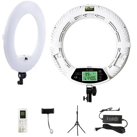 18-Inch Bi-Color LED Ring Light with Tripod, 96W, 480 LEDs