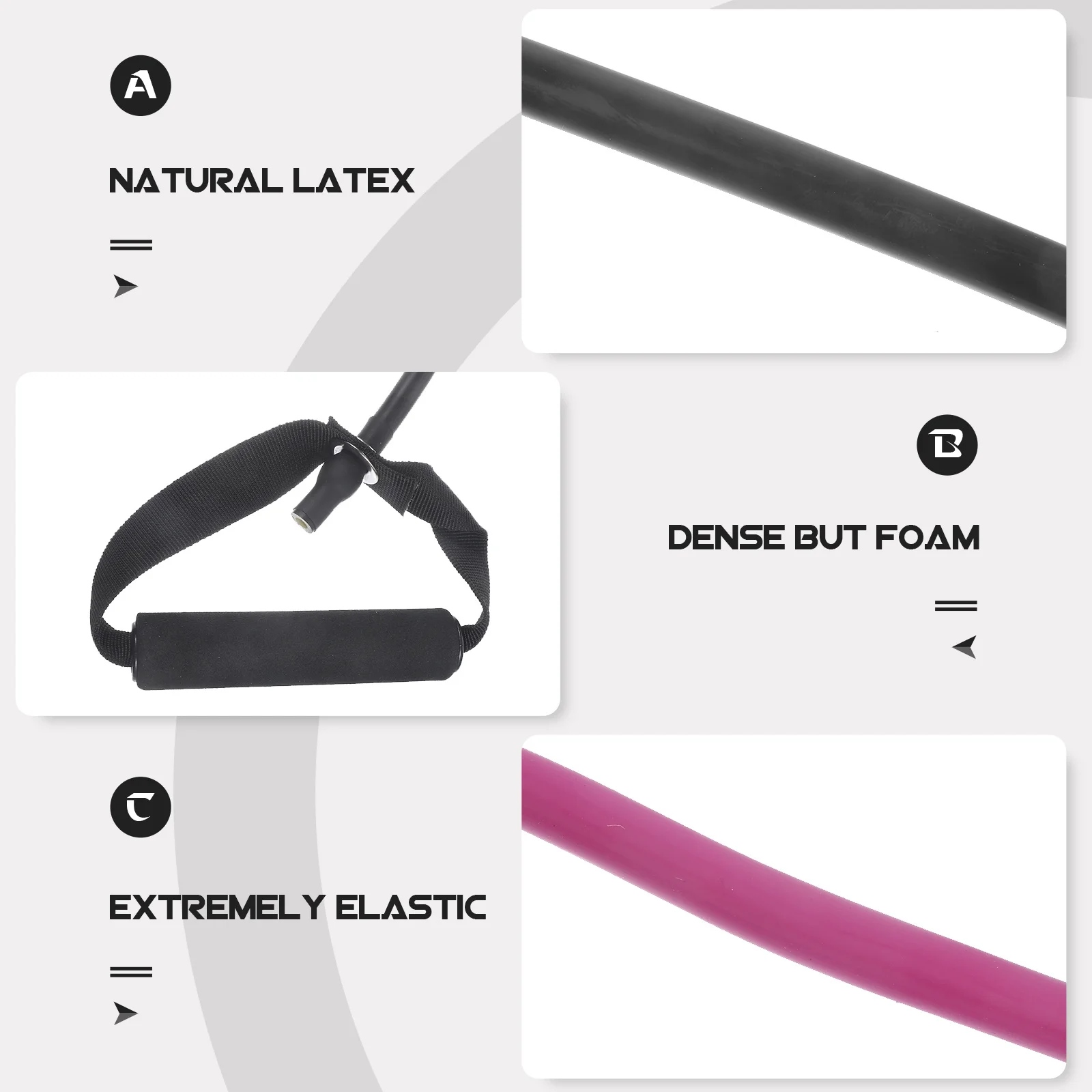 

2Pcs Elastic Fitness Resistance Tubes Exercise Bands with Door Anchor Handles Stretch Strength Training Workout Bands