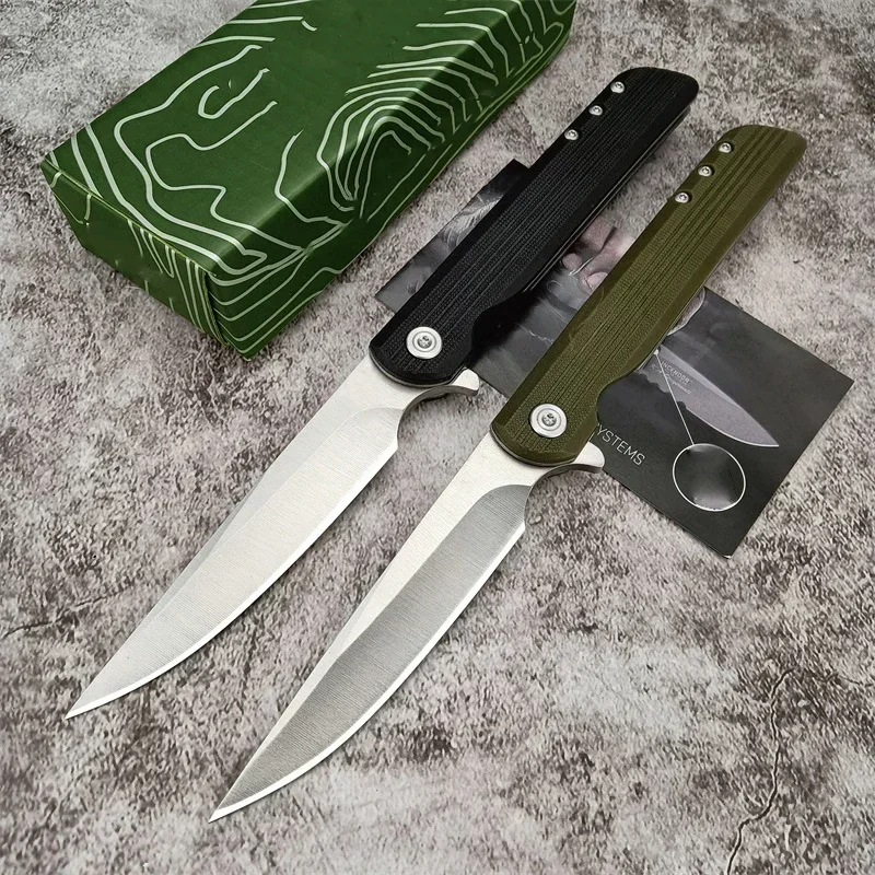 Green/Black CR 3810 Folding Knife 8CR13MOV Blade G10 Handle EDC Outdoor Camping Survival Tool Tactical Hunting Pocket Knives