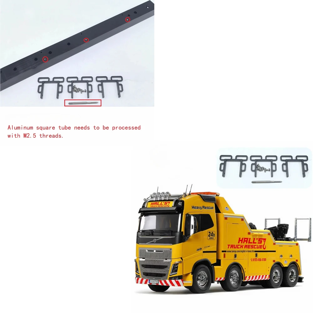 

Автомобильные аксессуары с металлической проволокой с ЧПУ для 1/14 Tamiya RC Truck Trailer Самосвал Volvo 56362 FH16 750 Обновление деталей