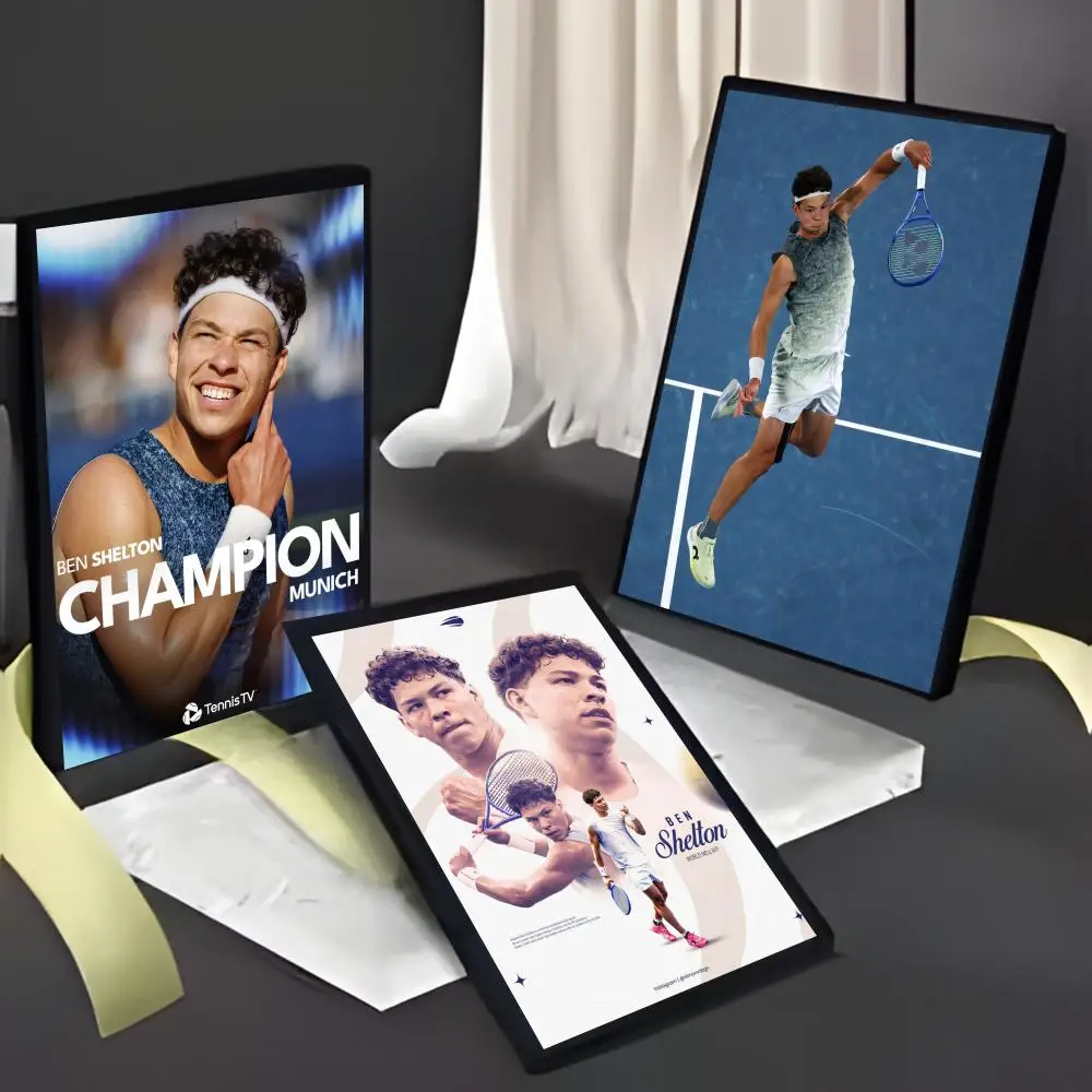 Ben Shelton Powerful Tennis Star Poster American Film Mural Home Childrens Room Wall Decor Print