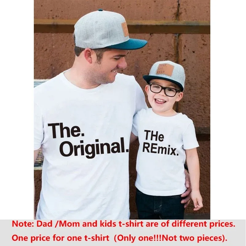 The Original Remix Family Matching Outfits Daddy Mom Kids T-shirt Baby Bodysuit Family Look Father Son Clothes Father\'s Day Gift