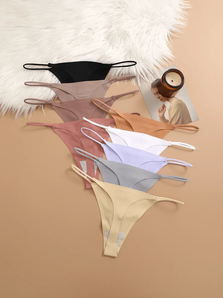 

15-Pack Women’s Soft Seamless Low-Rise Thong Underwear In Assorted Solid Colors