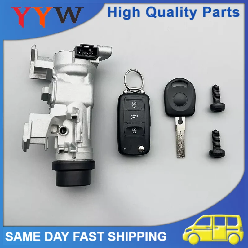 

Ignition Starter Switch Steering Lock Cylinder & Key For Audi A3 8P Touran Tiguan Caddy 2K VW Golf 2004-2013 MK5 MK6 1K0905851B