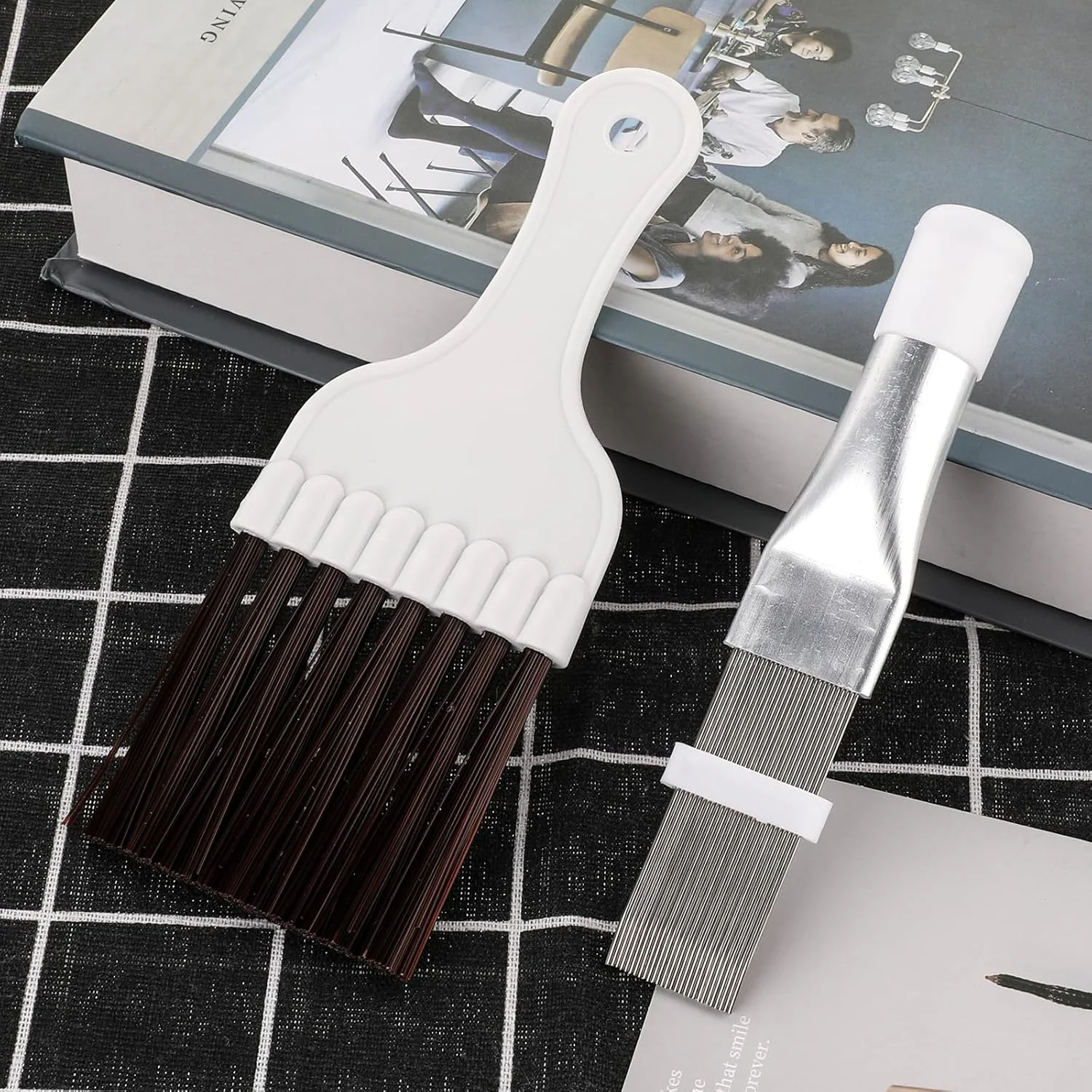 3pcs Air Conditioner Condenser Fin Comb Cleaner Kit AC Coil Cleaning Brush Stainless Steel Condenser Fin Comb Straightener Ac Ev