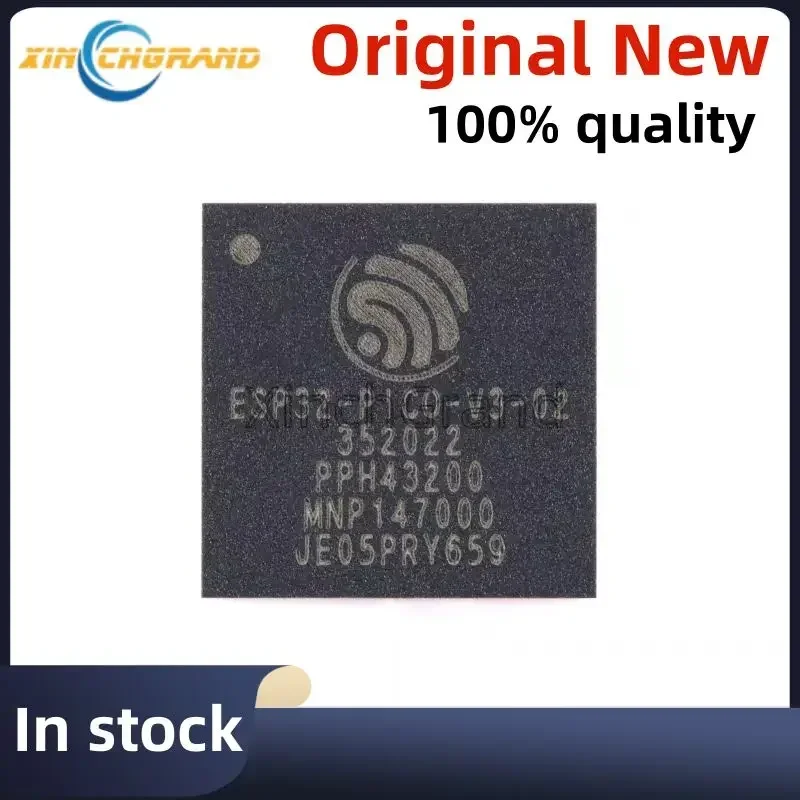 ESP32-PICO-V3-02 LGA-48 Original Wi-Fi + bluetooth 8 MB 32 bits chip MCU dual-core IC