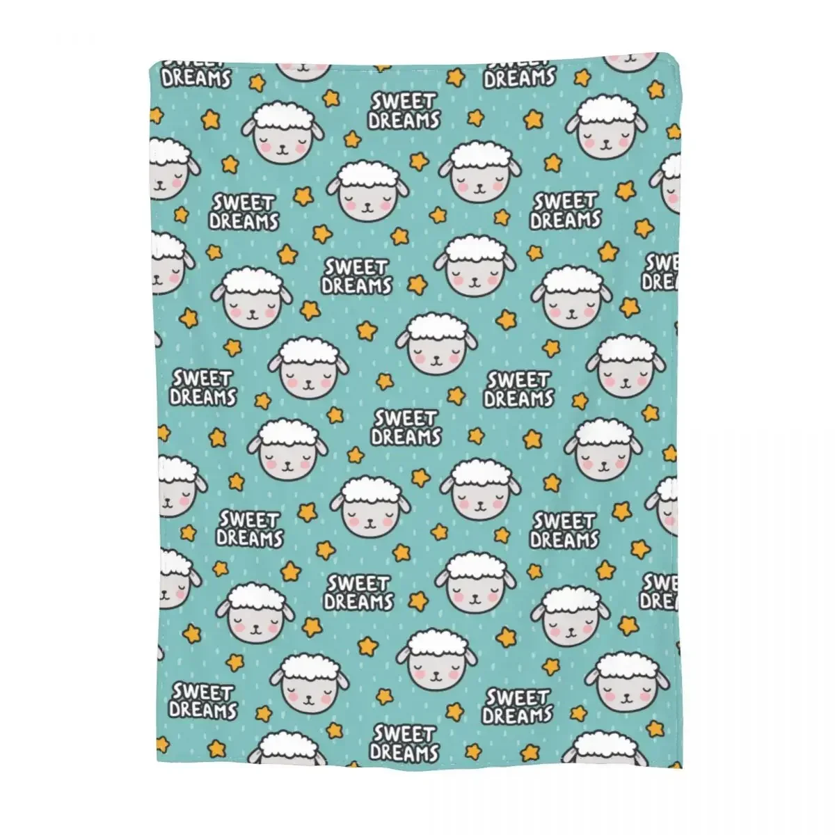 Cute Cartoon Sheep Blankets Fleece Decoration Sleepy Sheeps Cozy Lightweight Thin Throw Blanket for Bedding Car Rug Piece