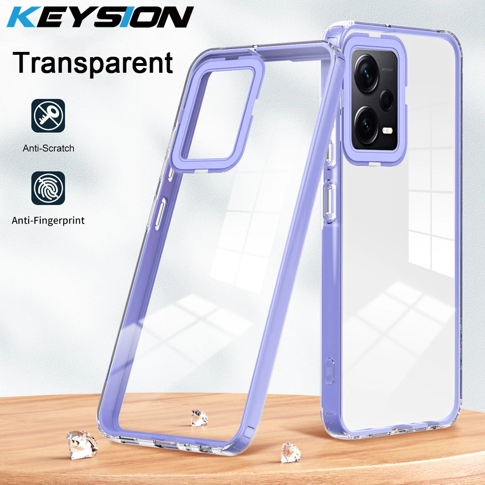 

KEYSION Shockproof Clear Case for Xiaomi POCO X5 Pro 5G Transparent Soft TPU Silicone + PC Phone Back Cover for POCO X5 5G