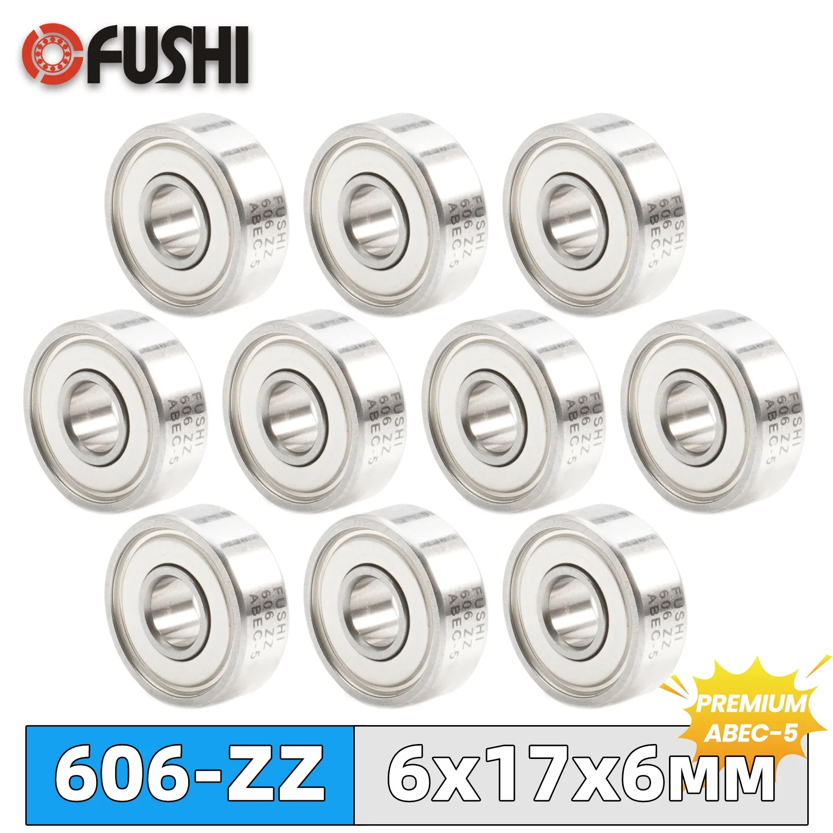 606ZZ Bearing ABEC-5 10PCS 6x17x6 mm Miniature 606Z Ball Bearings 606 ZZ EMQ Grade Z3 V3 For Makefr RS CNC 32 Tutors