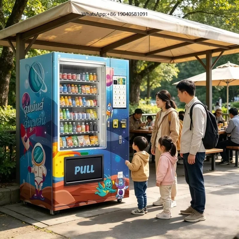 24-hour Fully Automatic Intelligent Vending Machine for Selling Snacks and Beverages Without the Need for Human Intervention