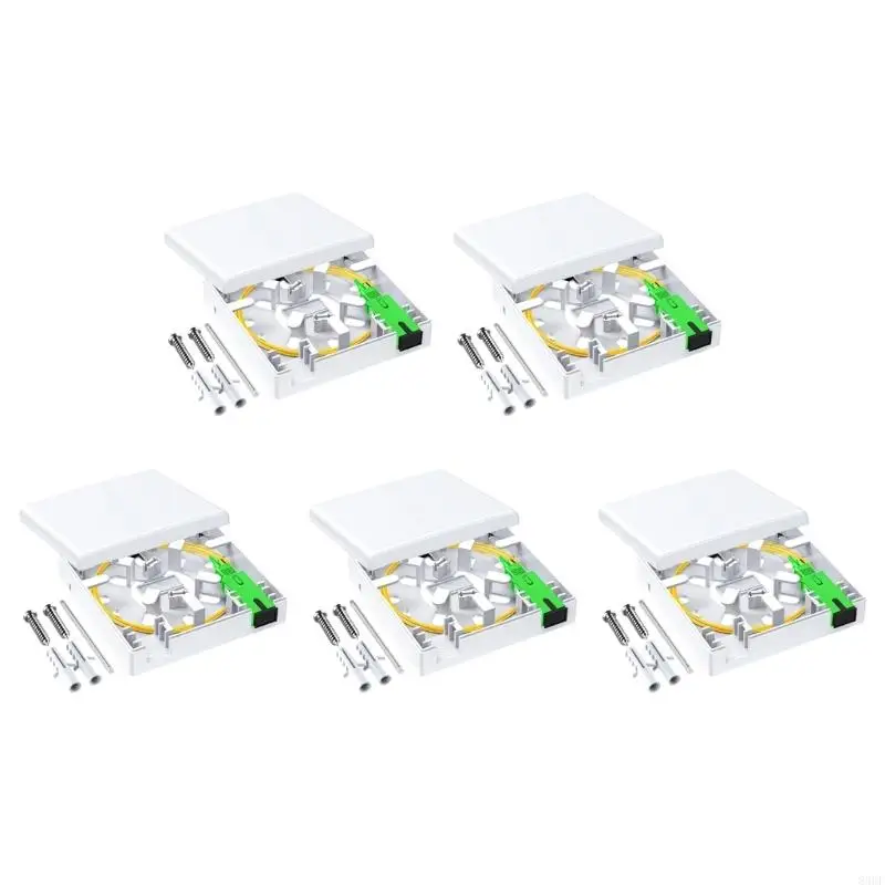 86 Type Fiber Opticals Enclosure with 2 Port for Home and Office Networking Setups 83CF