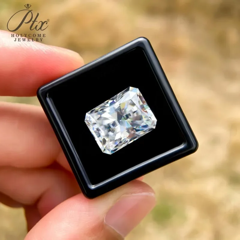 100% Moissanit-Diamant, Radiant-Schliff, 0,3-10 Karat, DIY-Ring, Halskette, Ohrringe, Hauptmaterialien, Großhandel, Perlen in Primärfarben – Detail 10